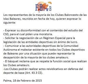 Comunicat dels clubs
